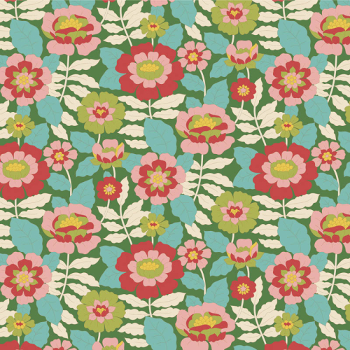 Tilda Patchwork Stoff Baumwolle - Wallflower - Beverly Green